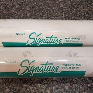 VINTAGE Norwall Signature Wallpaper 62905 Cottagecore Shabby Chic Floral 2 Rolls